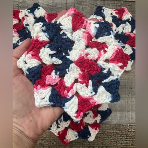 Handmade Patriotic Americana Coasters 4 Pack - Picture 1 of 5